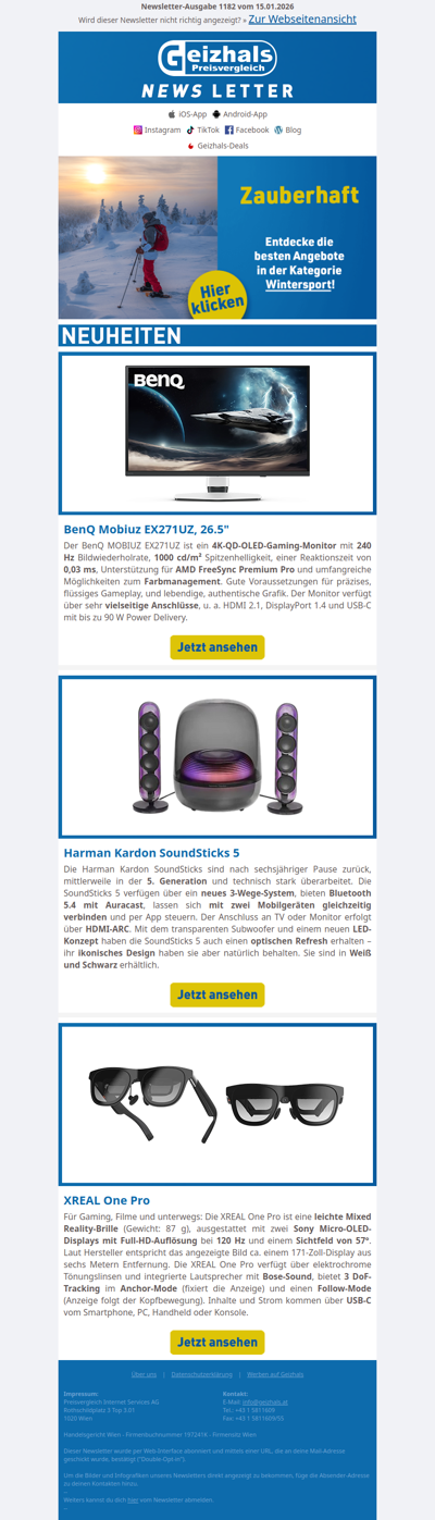 171 Zoll auf der Nase: XREAL One Pro – AR-Brille mit Top-Displays!