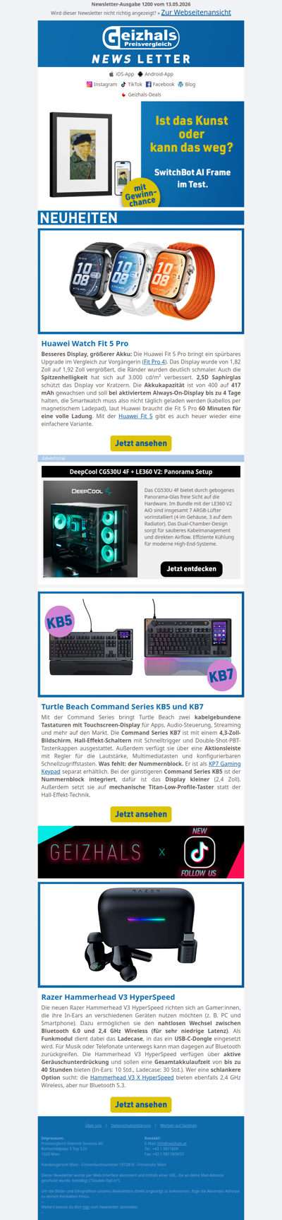 Besser, schneller, lauter? Razer Hammerhead V3 HyperSpeed jetzt auf Geizhals checken