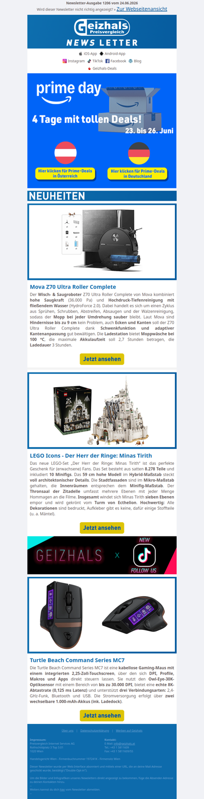 Amazon Prime Days: Noch bis 26. Juni!