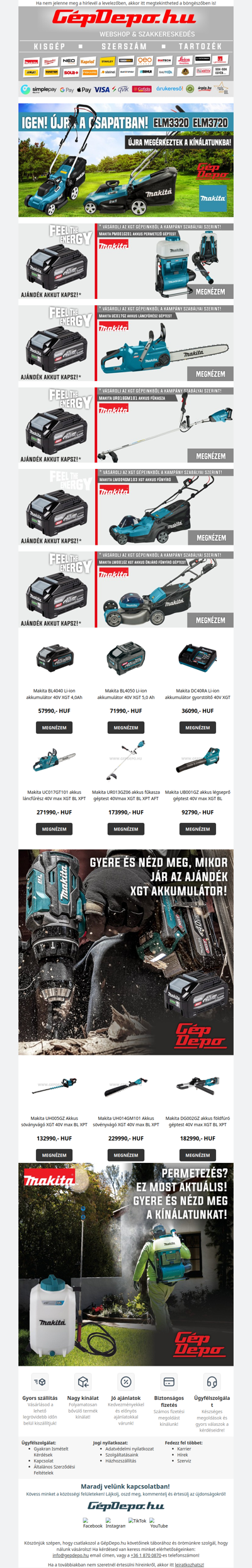 Újdonságok és AJÁNDÉK akkuk! 😍🙂👌