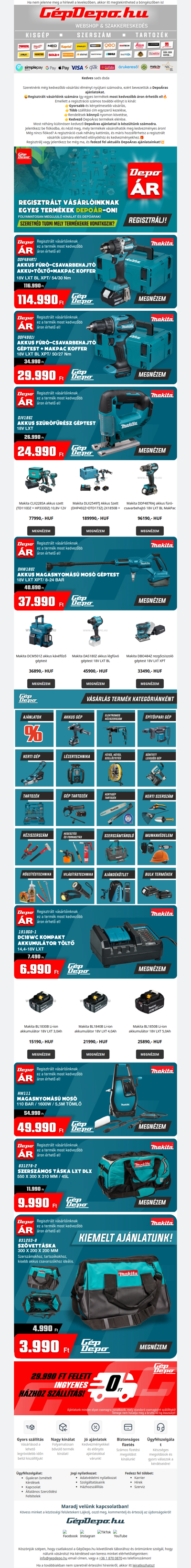 Kezd a hetet DepoÁras Ajánlatokkal! Megéri!💰💥⭐️