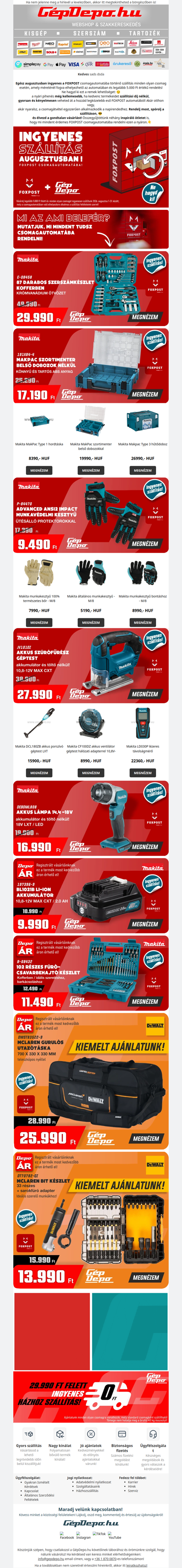 INGYENES szállítás Foxpost automatába!😍👍📢
