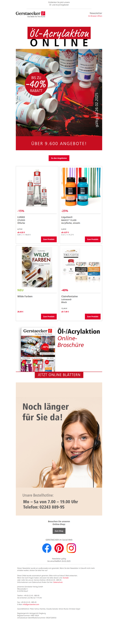 Öl- und Acryl-Aktion jetzt online!