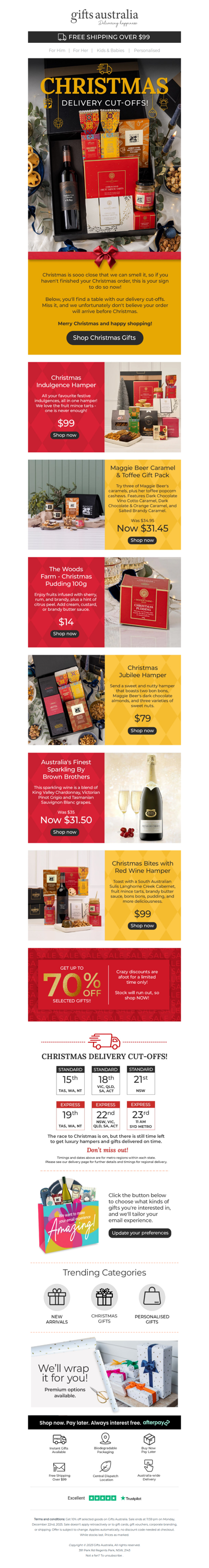 Christmas Delivery Cut-Offs - Get Your Gifts NOW