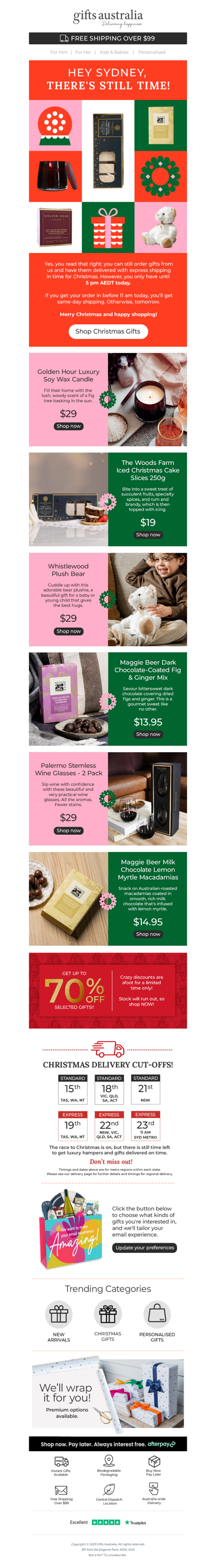 Sydney: Order Now & Get It Before Christmas