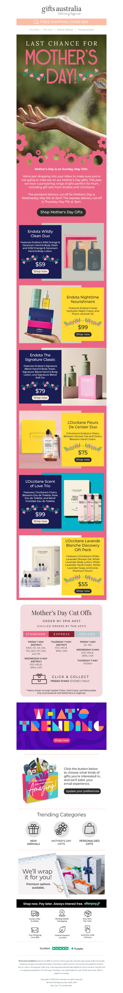 Get your Mother's Day gift order in now!🎁