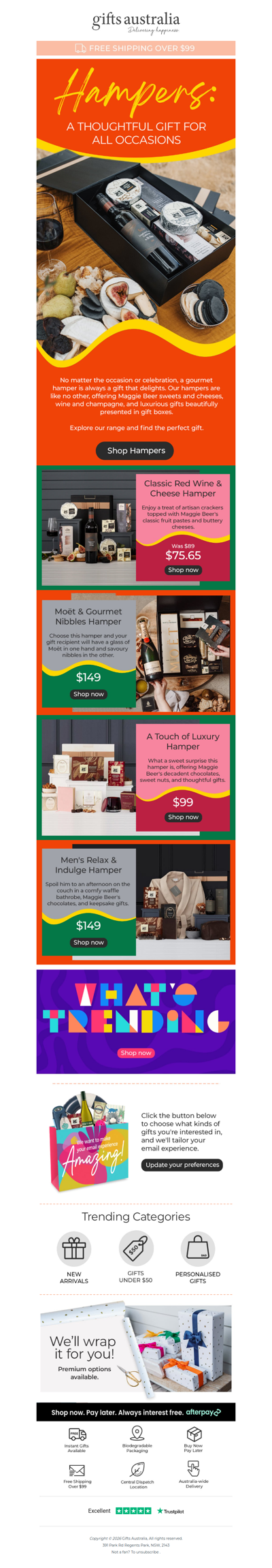 Need a gift? Choose a gourmet hamper