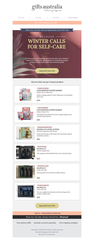 Self-care gifts for him & her