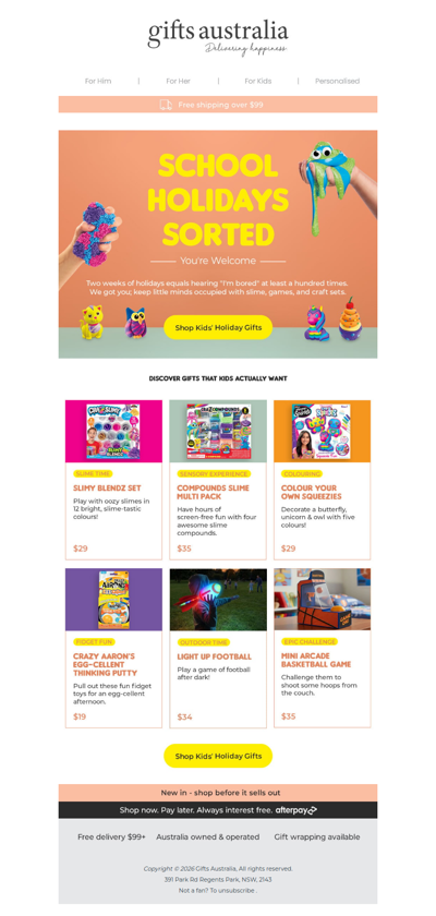 Two weeks of school holidays. We can help.