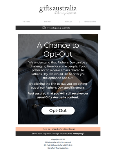 Father's Day Opt-Out 🎁