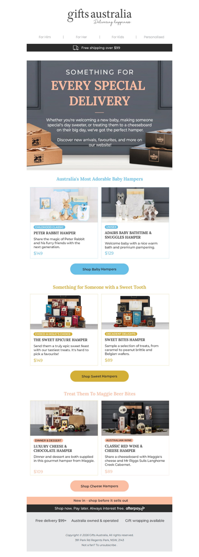 Baby, Cheese & Sweet gifting starts here