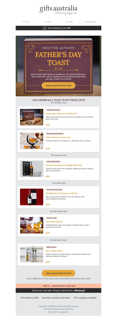 Whisky, wine & beer - Father's Day gifts Dad will love