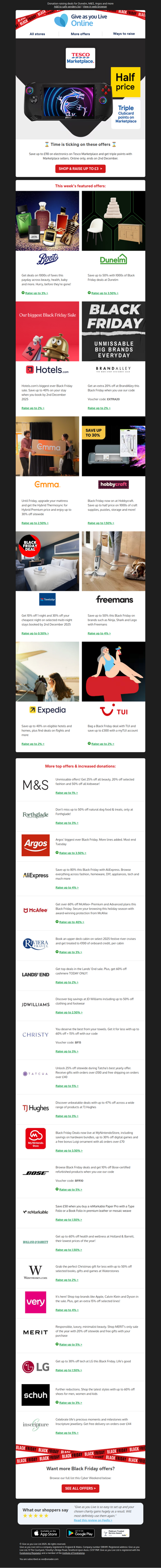 🖤 Final offers for your charity