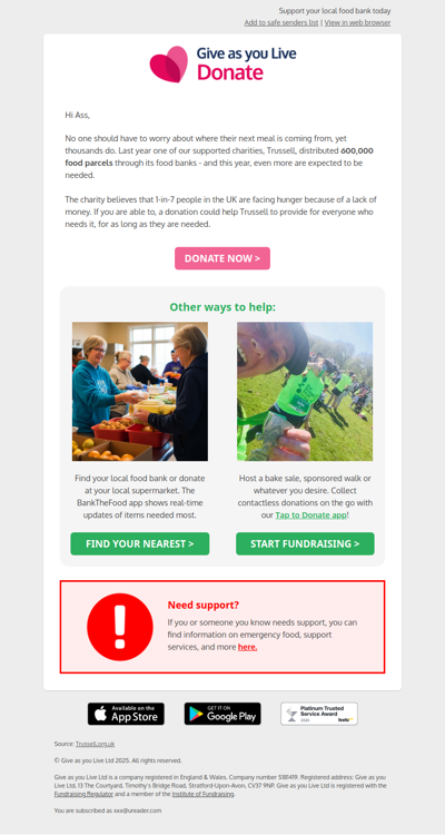 No one should go hungry this winter