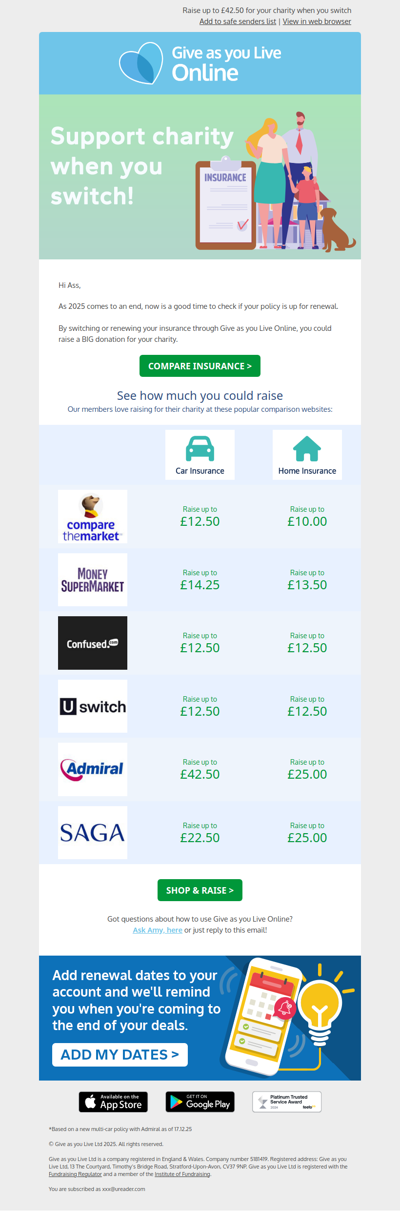 Ass, is your policy up for renewal?