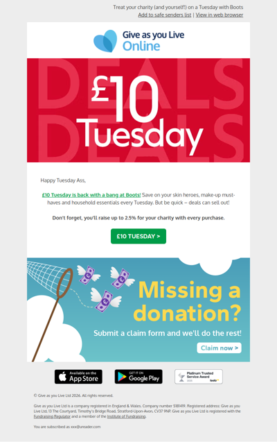 £10 treats are back!