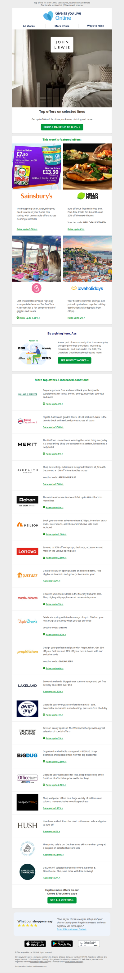 🛍️ Mid-season sales for your charity
