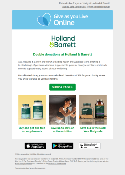 Wellness, savings and increased donations!