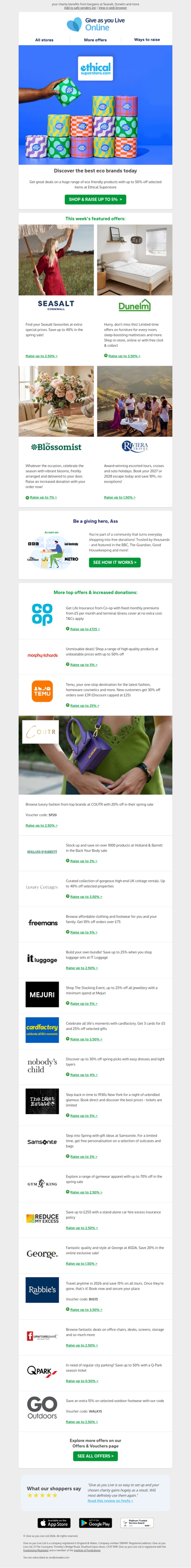 Ass, new donations available