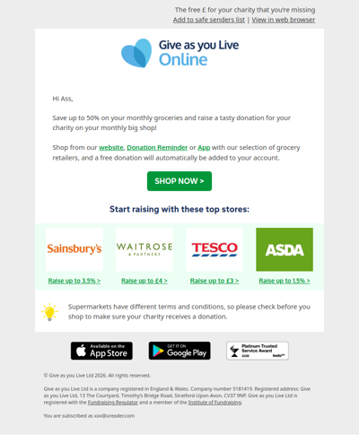 INSIDE: Your monthly donation