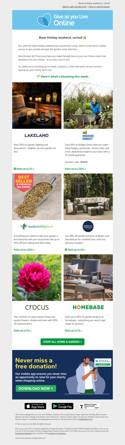 Give your garden (and your charity) some love this weekend