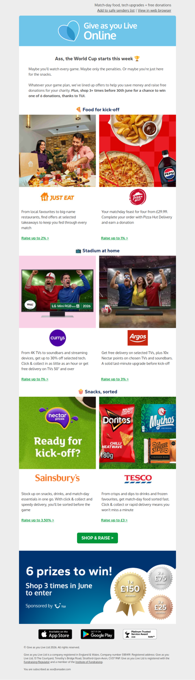 Your World Cup sorted, Ass 🏆