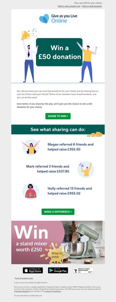 💚 £900 raised. £0 spent. Here's how