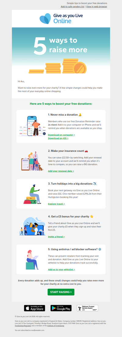 5 ways to raise more for your charity 💛