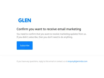 Confirm you want to receive email marketing