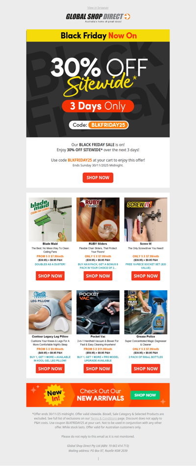 Black Friday Sale: 30% Off Sitewide!