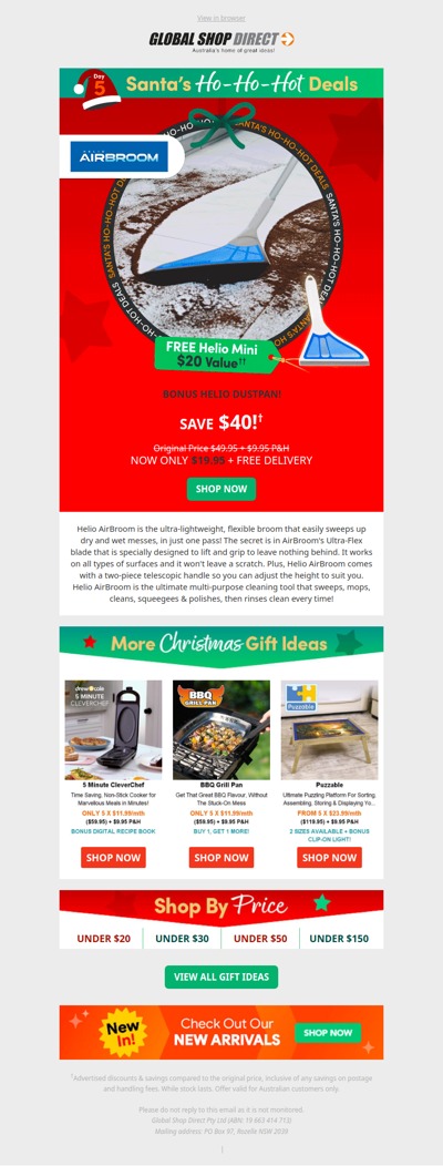 Helio Air Broom Only $19.95! That's 67% Off