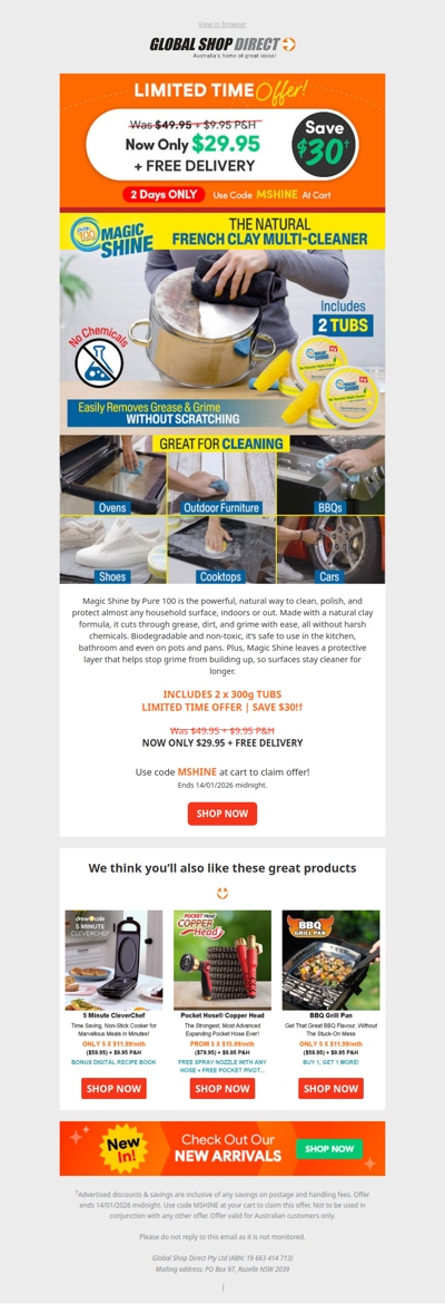 Save $30 on Magic Shine – 2 Days Only!