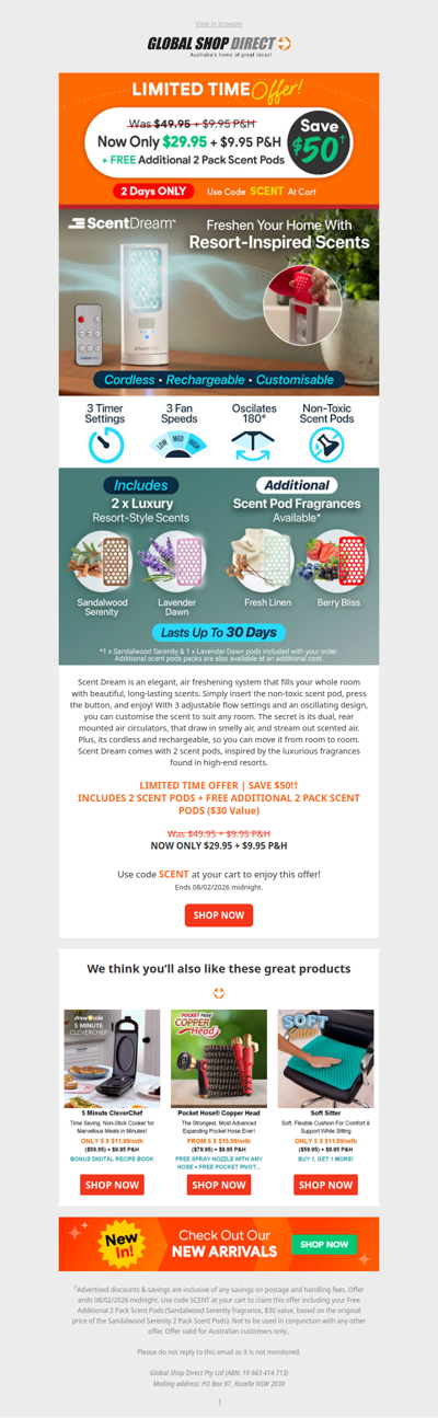 Get $20 Off Scent Dream & Free Scent Pods!