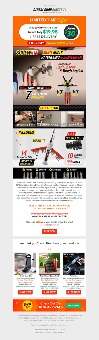 One Amazing Screwdriver. One Amazing Offer