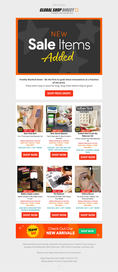 New Price Drops Online Now