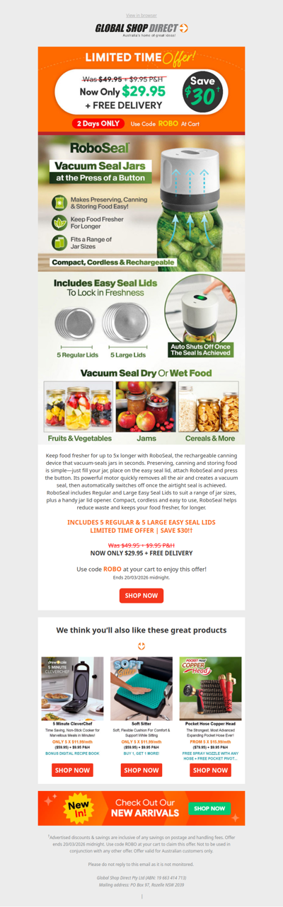 RoboSeal Now Only $29.95 - 2 Days Only