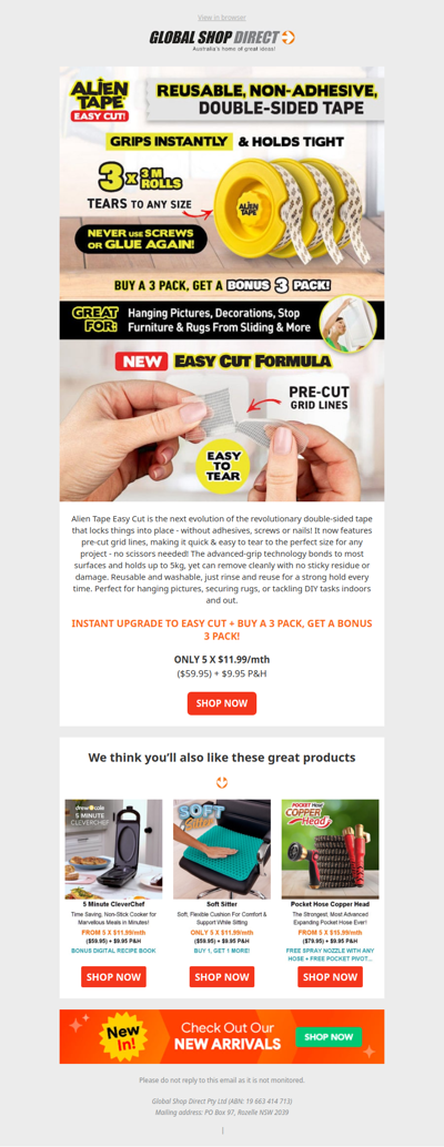 New In: Alien Tape Easy Cut