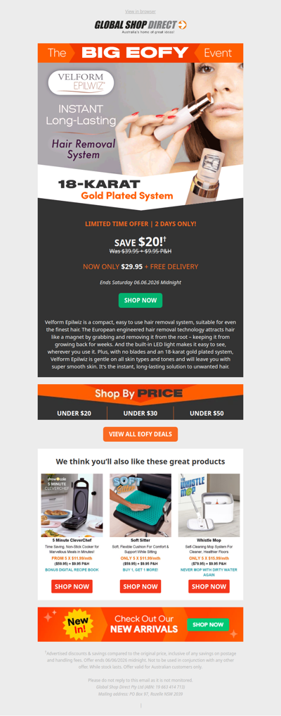 40% Off Velform Epilwiz - 2 Days Only!