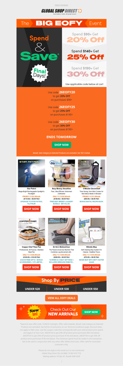 Final Days To Get Up To 30% Off