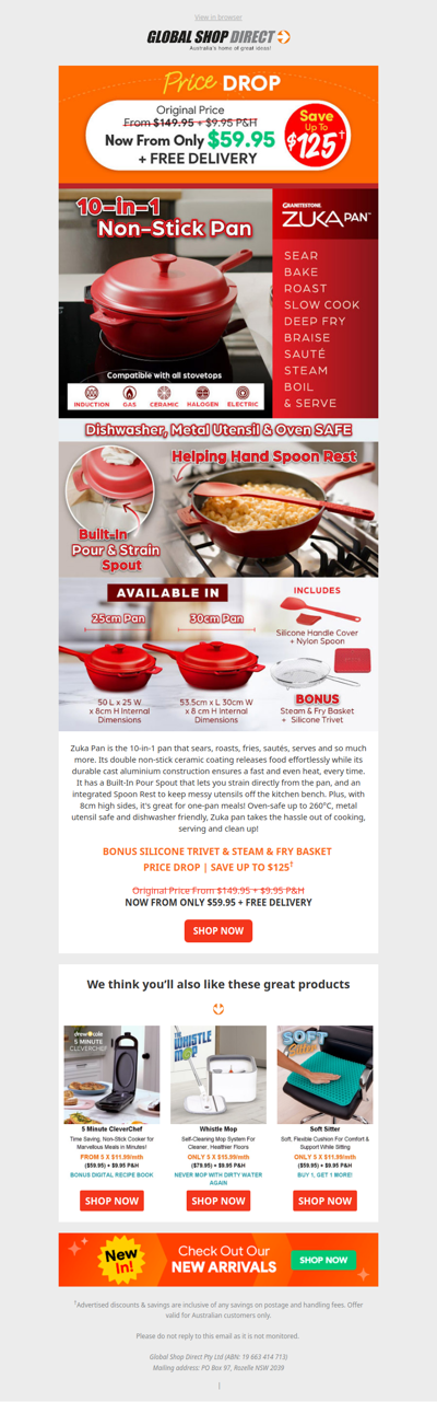 Save Up To $125 On Zuka 10-in-1 Pan!