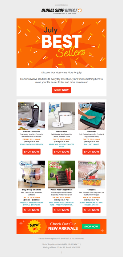 Discover July's Best Sellers !
