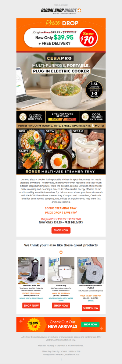 Save $70 On CeraPro Electric Cooker