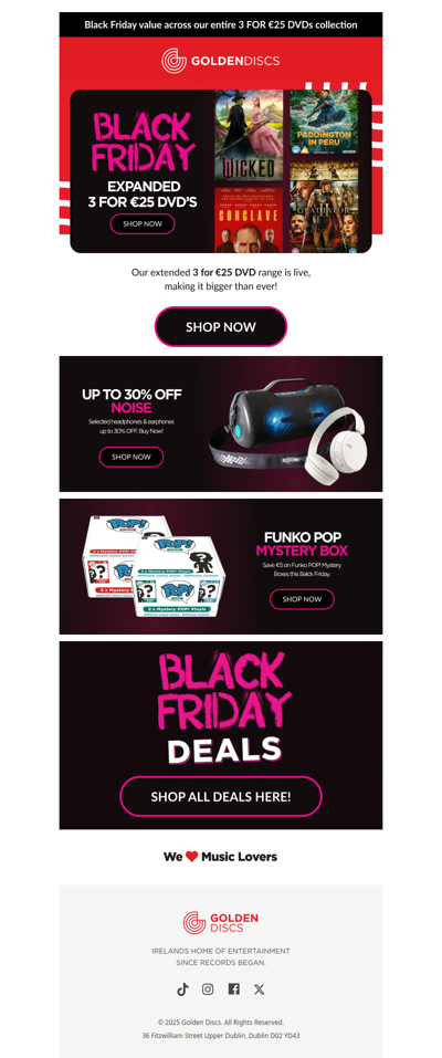 Extended! 3 for €25 DVD Deal 💿