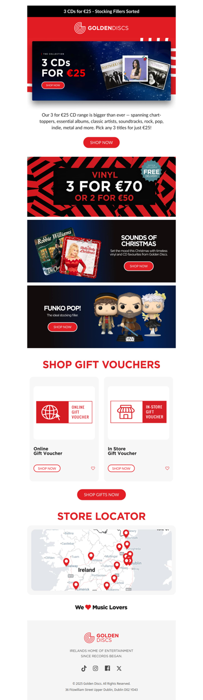 3 for €25 CDs — Mix & Match Your Favourites 🎶