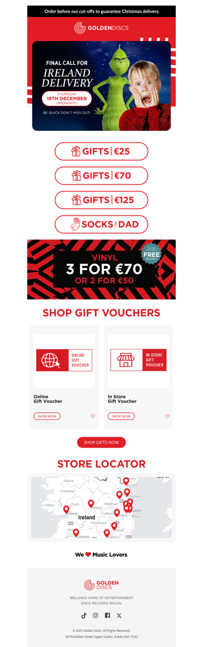 Last Chance for Christmas Delivery — Don’t Miss the Cut-Off!