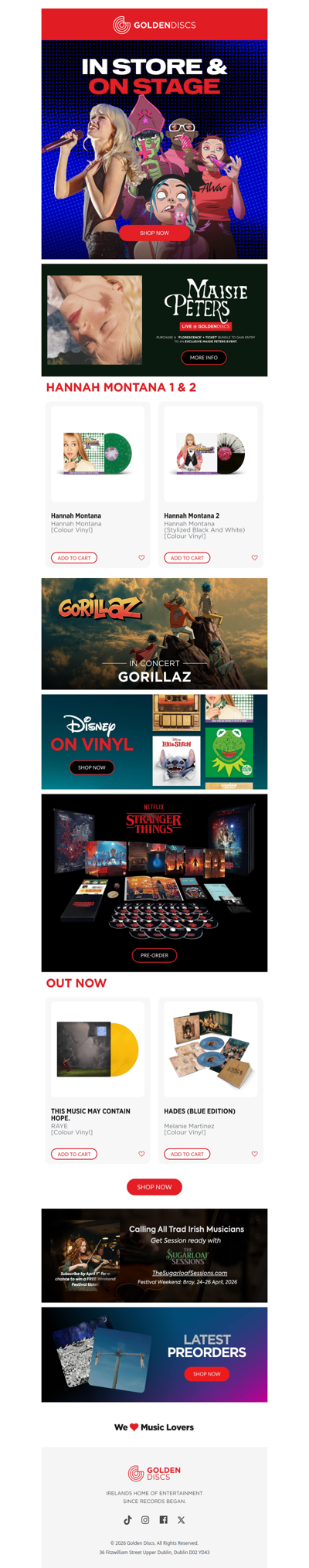 In store & On Stage 🎶