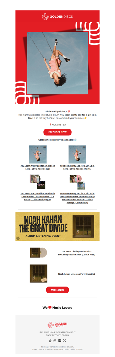 🎵 New from Olivia Rodrigo + Noah Kahan Listening Party