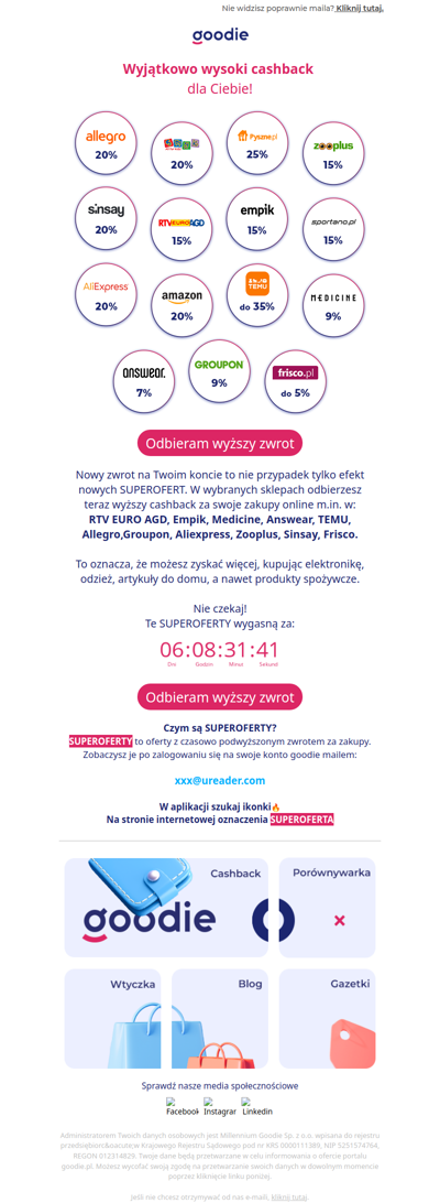 Nowy zwrot na Twoim koncie.