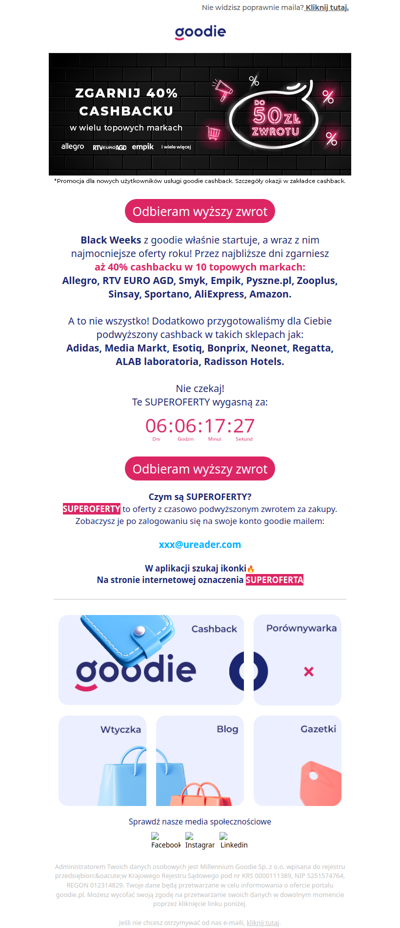 Nawet 40% zwrotu na Black Weeks