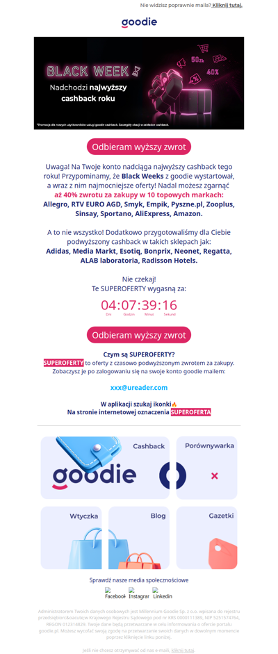 Ostrzeżenie dotyczące Twojego zwrotu!